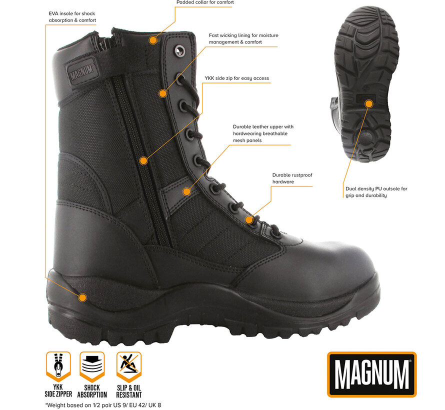 Magnum - Bottes opérationnelles  -  "MAGNUM"  -  Centurion 8.0 SZ  -  Noir