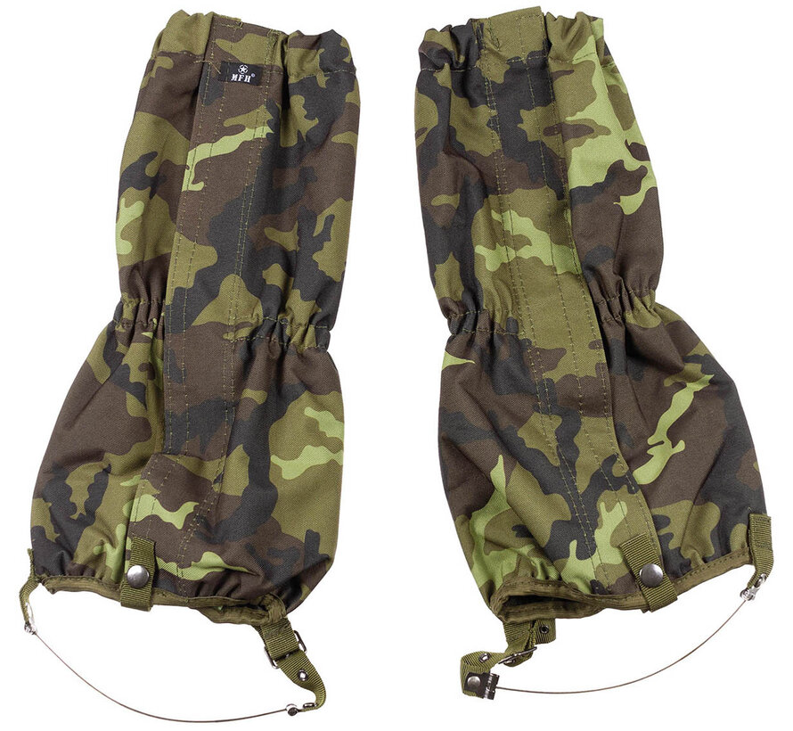 MFH - Les guêtres de protection humide  -  Camouflage CZ  -  avec fermeture éclair  -  Acier