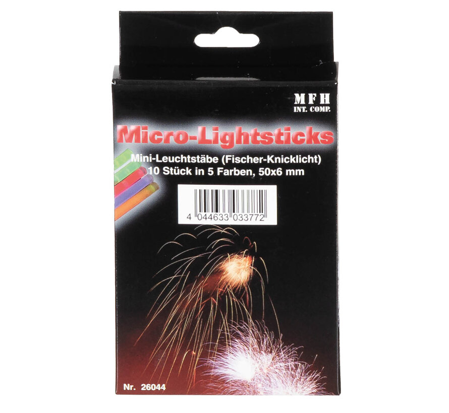 MFH - Leuchtstab -  Mini -  (Fischer- -  Knicklicht) -  10 Stk./Pack