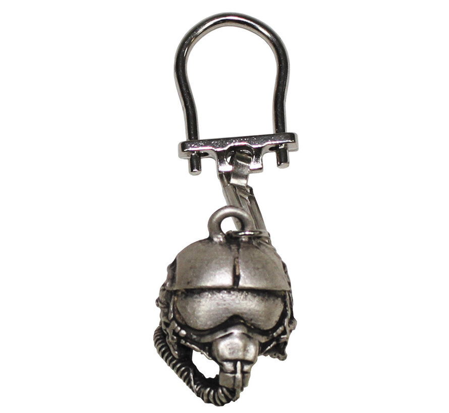 MFH - Sleutelhanger  -  Metaal  -  Pilotenhelm  -  Zilver