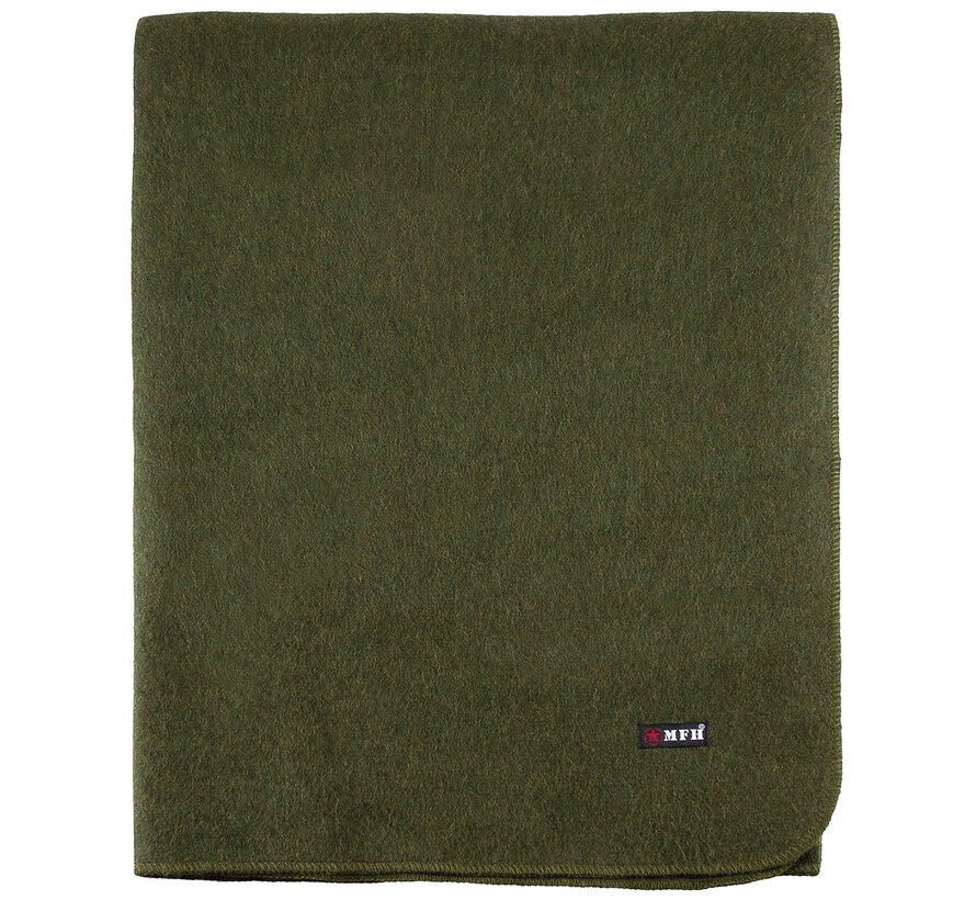 MFH - Couverture en laine des États-Unis  -  "Medical"  -  Olive  -  env. 225 x 155 cm