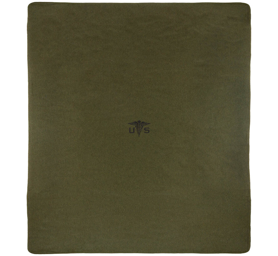 MFH - US Wolldecke -  "Medical" -  oliv -  ca. 225 x 155 cm