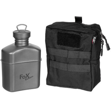 Fox Outdoor Fox Outdoor - Trinkflasche -  Titan -  ca. 1 l -  mit Tasche