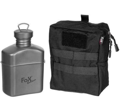 Fox Outdoor Fox Outdoor - Bouteille  -  Titane  -  env. 1 l  -  avec sac