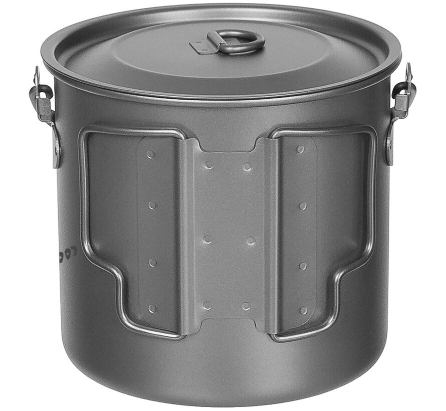Fox Outdoor - Pot  -  Titanium  -  Klein  -  Met Deksel  -  Opvouwbare handgrepen  -  ca. 1 l