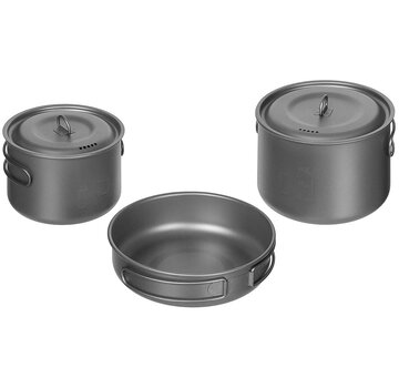 Fox Outdoor Fox Outdoor - Kit de cuisine  -  Titane  -  5 pièces