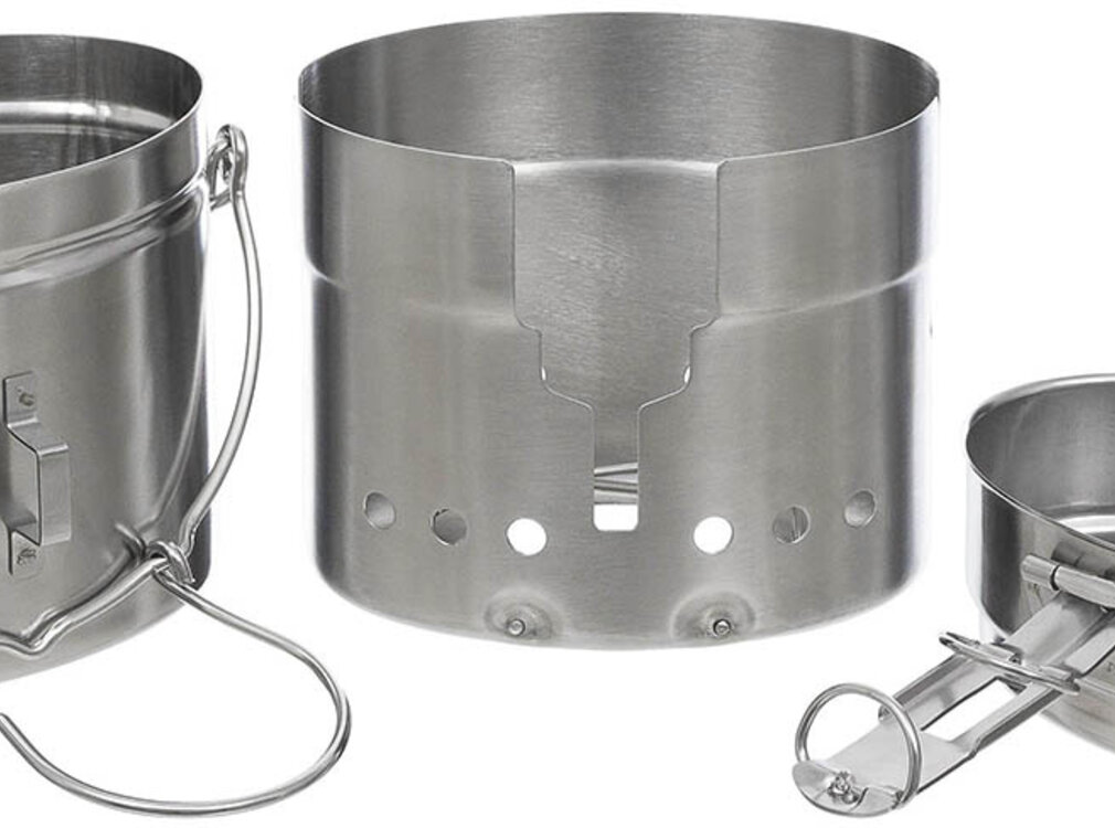 MFH MFH - Schwed. Kochset -  M40 -  Edelstahl -  3-teilig