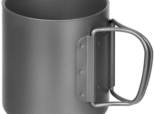 Fox Outdoor Fox Outdoor - Beker - Titanium - Opvouwbare handgrepen - Dubbelwandige - ca. 300 ml