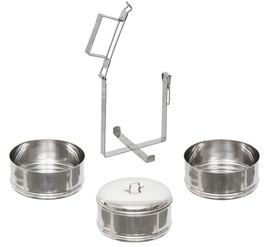 Fox Outdoor - 3-delige Voedsel Container  -  Rvs