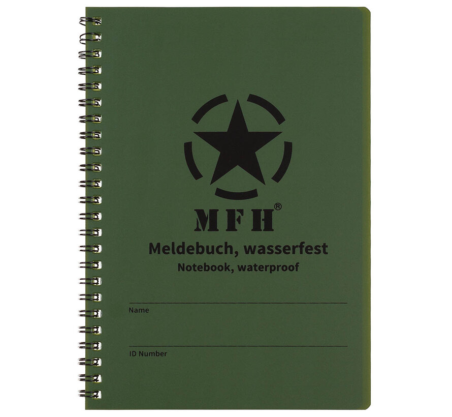MFH - Carnet d’enregistrement  -  Résistant à l’eau  -  Reliure spirale  -