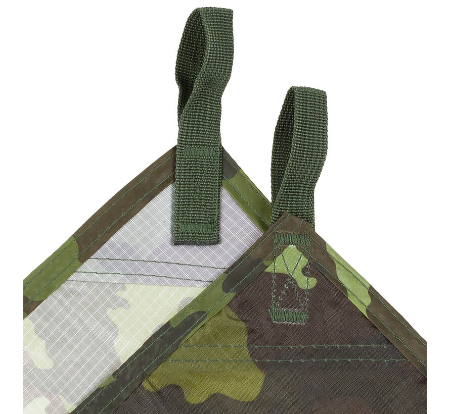 MFH - Bâche polyvalente  -  "Tarp Extrem"  -  M 95 Camouflage CZ  -  env. 300 x 300 cm