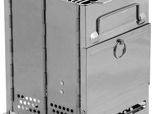 Fox Outdoor Fox Outdoor - Raketenofen - mit Rost - faltbar - klein - Edelstahl