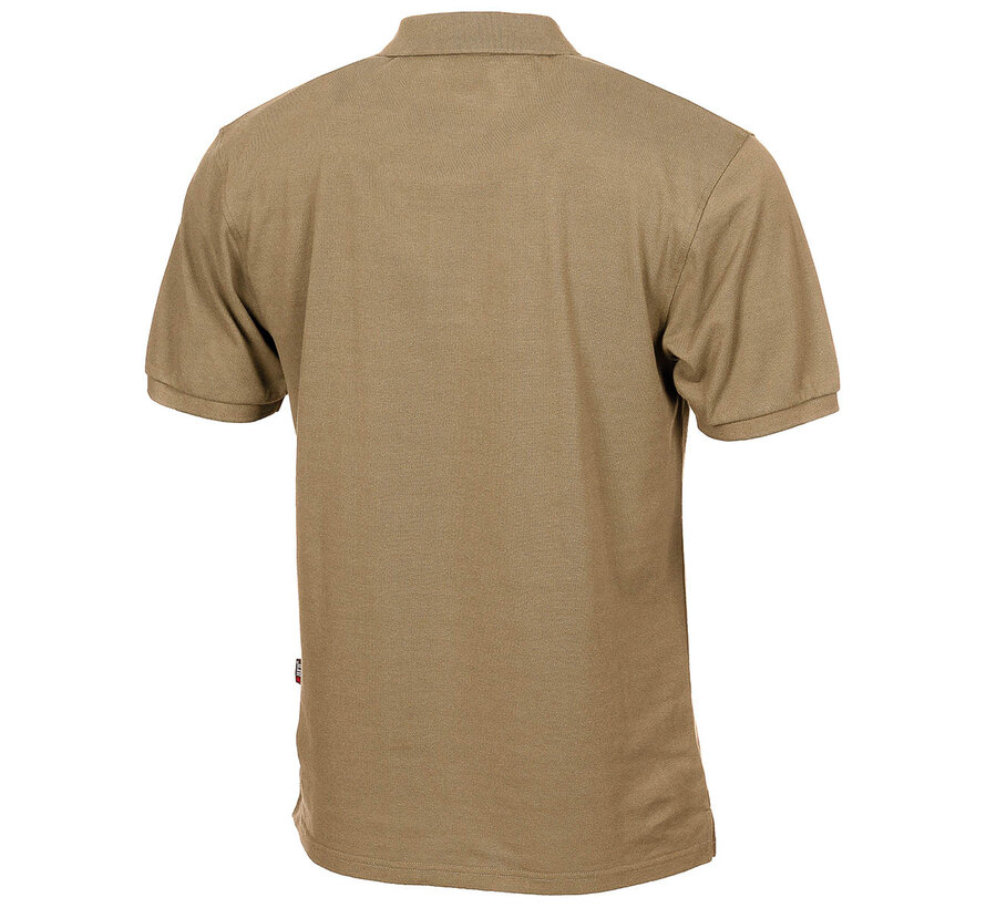 MFH - Poloshirt -  coyote tan -  mit Knopfleiste