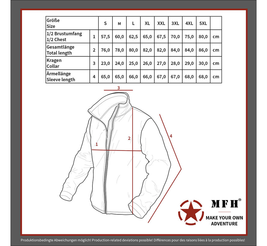 MFH - BW Unterziehjacke -   -  "Kälteschutz" -  oliv