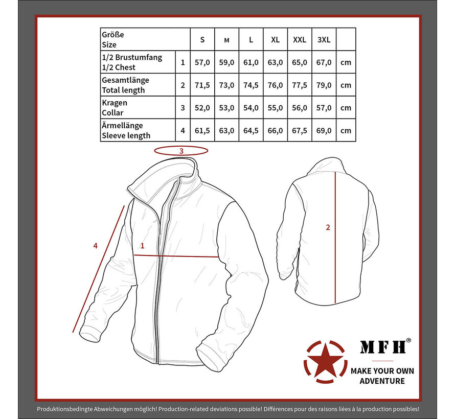 MFH - Fleece-Jacke -  "Tactical" -  coyote tan