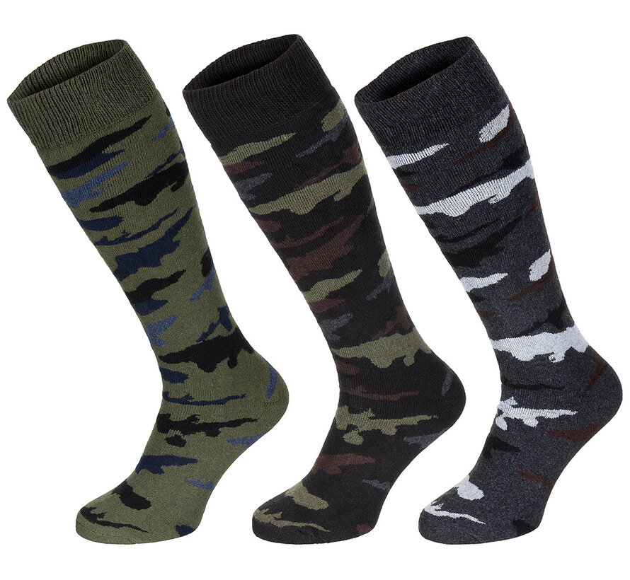 MFH - Winter sokken  -  "Esercito"  -  Camo  -  Lang  -  Pak van 3