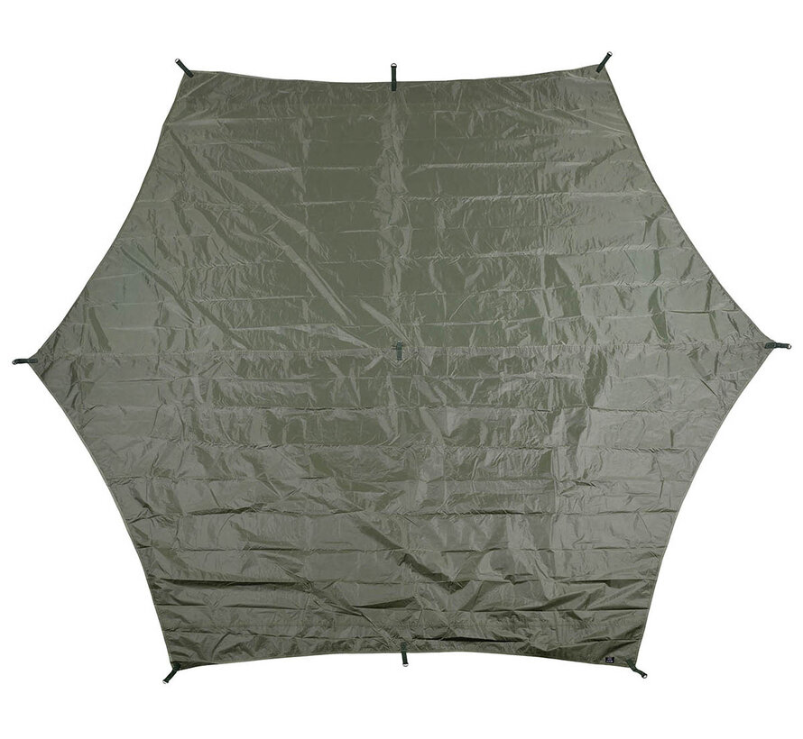 MFH - Bâche  -  "Hexagon-Tarp"  -  Olive  -  env. 340 x 310 cm