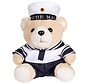 MFH - Ours en peluche  -  "Marine"  -  avec costume et capuchon  -  environ 28 cm
