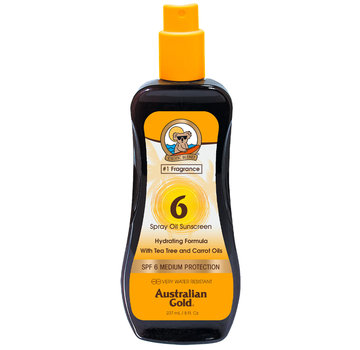 Australian Gold Spray Oil - Olejek w sprayu przyspieszający opalanie z filtrem SPF 6, 237 ml