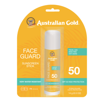 Australian Gold Face Guard Stick - Poręczny sztyft przeciwsłoneczny do twarzy SPF 50, 14 g