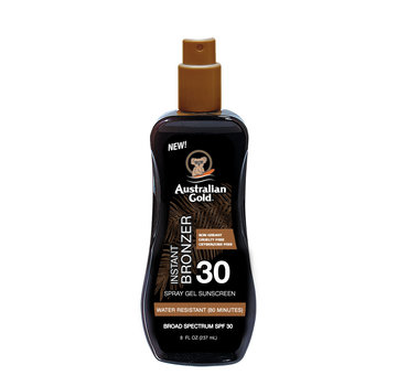 Australian Gold Spray Gel with Bronzer NEW - Żel w sprayu do opalania z naturalnym bronzerem SPF 30, 237 ml