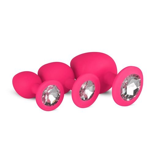 Easytoys Anal Collection Analplug aus Silikon mit Diamant - pink Easytoys Anal Collection Analplug aus Silikon mit Diamant - pink