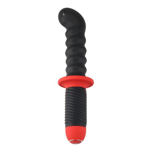 Menzstuff Vibrierender Dildo mit Griff in Schwarz Menzstuff Vibrierender Dildo mit Griff in Schwarz