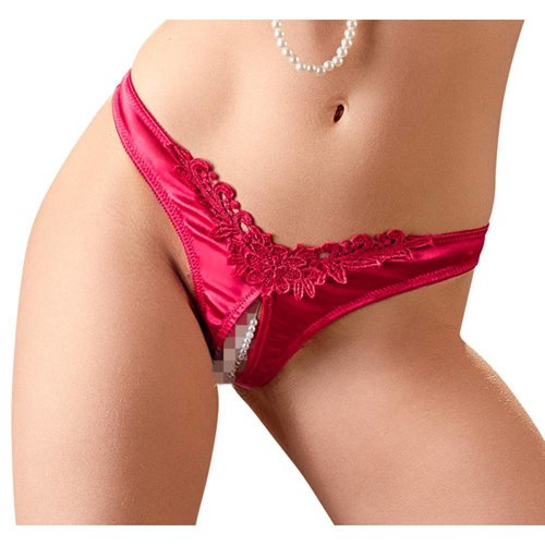 Cottelli Collection Stringtanga mit Perlen - rot Cottelli Collection Stringtanga mit Perlen - rot