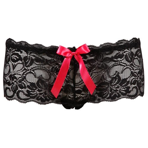 Cottelli Collection Höschen aus Spitze mit offenem Schritt in Schwarz Cottelli Collection Höschen aus Spitze mit offenem Schritt in Schwarz