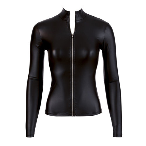 Cottelli Collection Wetlook Langarm-Top mit Zipper Cottelli Collection Wetlook Langarm-Top mit Zipper