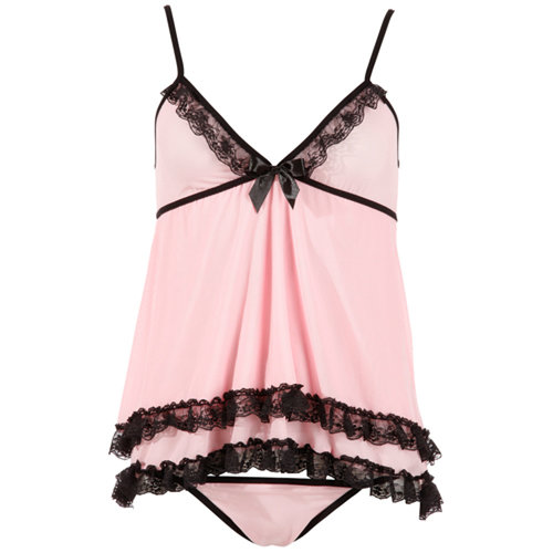 Cottelli Collection Babydoll-Set in Pink Cottelli Collection Babydoll-Set in Pink