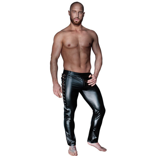Noir Handmade Lange Hose mit seitlicher Schnürung Noir Handmade Lange Hose mit seitlicher Schnürung