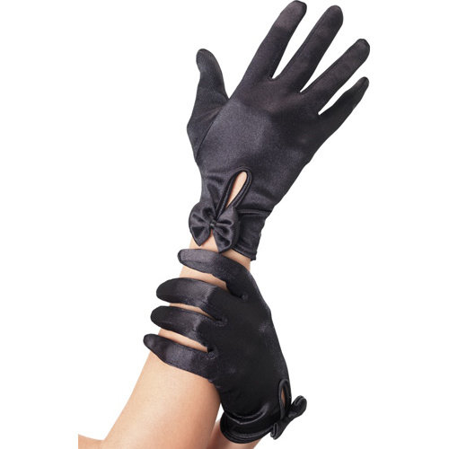 Fever Handschuhe mit Schleife - Schwarz Fever Handschuhe mit Schleife - Schwarz