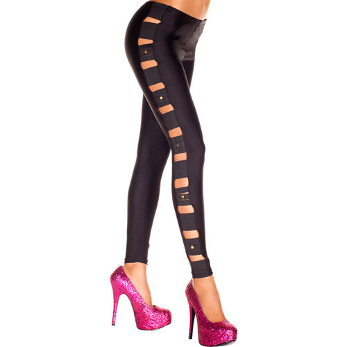 Music Legs Elastan Leggings mit Nieten Music Legs Elastan Leggings mit Nieten