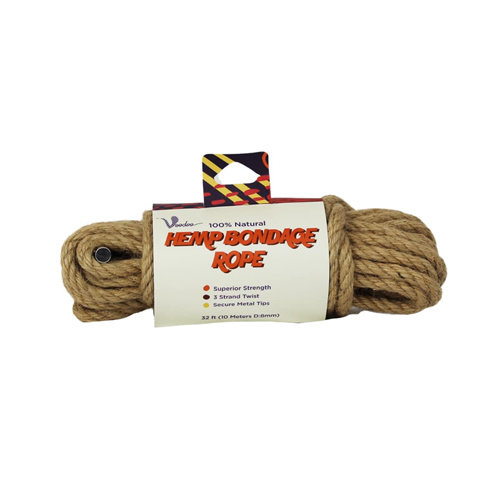 Voodoo 100 % Natürliches Bondage-Hanfseil - 10 Meter Voodoo 100 % Natürliches Bondage-Hanfseil - 10 Meter