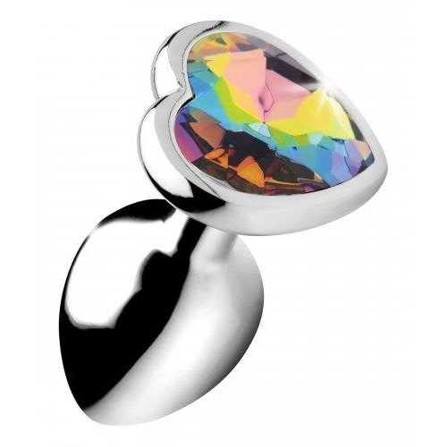 Booty Sparks Rainbow Heart Butt Plug - Klein Booty Sparks Rainbow Heart Butt Plug - Klein