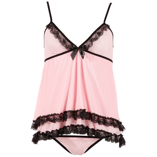 Cottelli Collection Babydoll-Set in Pink Cottelli Collection Babydoll-Set in Pink