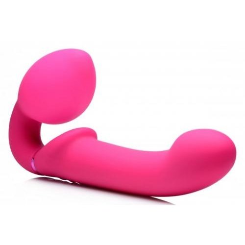Strap U G-Pulse Vibrierender halterloser Dildo mit Fernbedienung - Rosa Strap U G-Pulse Vibrierender halterloser Dildo mit Fernbedienung - Rosa