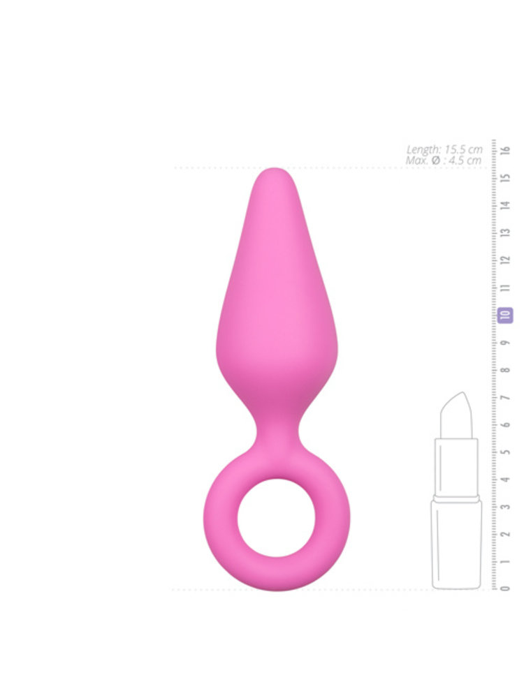 Easytoys Anal Collection Rosa Analplugs mit Zugring - Groß