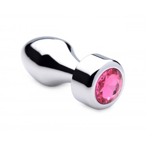Booty Sparks Aluminium Butt Plug mit rosa Kristall - Klein Booty Sparks Aluminium Butt Plug mit rosa Kristall - Klein