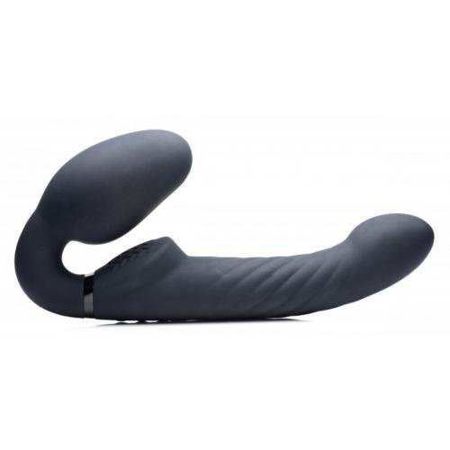 Strap U Swirl Vibrierender halterloser Strap-on - Schwarz Strap U Swirl Vibrierender halterloser Strap-on - Schwarz