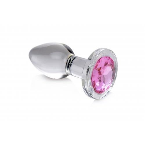 Booty Sparks Pink Gem Glas-Analplug mit Schmuckstein - Mittelgroß Booty Sparks Pink Gem Glas-Analplug mit Schmuckstein - Mittelgroß