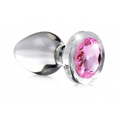 Booty Sparks Pink Gem Glas-Analplug mit Schmuckstein - Klein Booty Sparks Pink Gem Glas-Analplug mit Schmuckstein - Klein