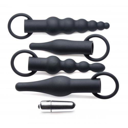 Master Series 4-teiliges Analplug-Set mit Kugelvibrator Master Series 4-teiliges Analplug-Set mit Kugelvibrator
