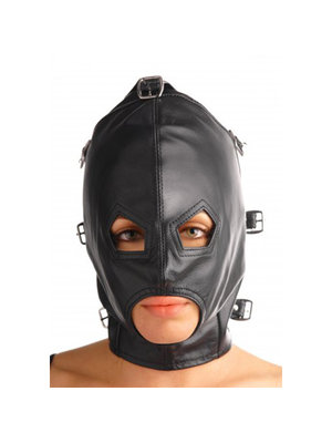 Strict Leather Kappe aus Leder mit abnehmbarer Augen- und Mundklappe