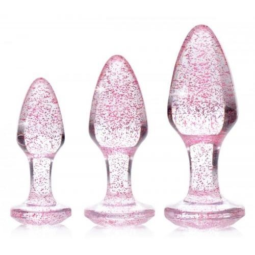 Booty Sparks Shimmering Gem Analplugset - Rosa Booty Sparks Shimmering Gem Analplugset - Rosa