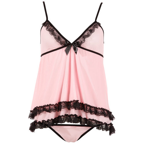Cottelli Collection Babydoll-Set in Pink Cottelli Collection Babydoll-Set in Pink