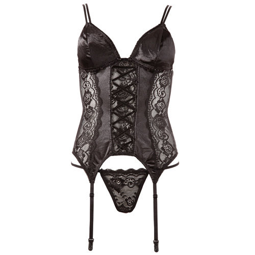 Cottelli Collection Kanten bustier met jarretels Cottelli Collection Kanten bustier met jarretels