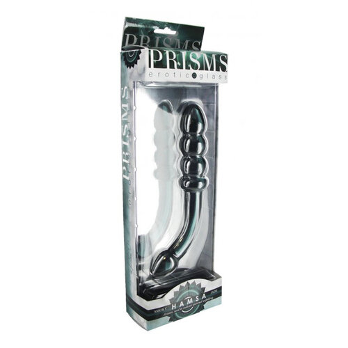 Prisms Erotic Glass Hamsa G-Punkt/Prostata-Dildo - Smoky Jade