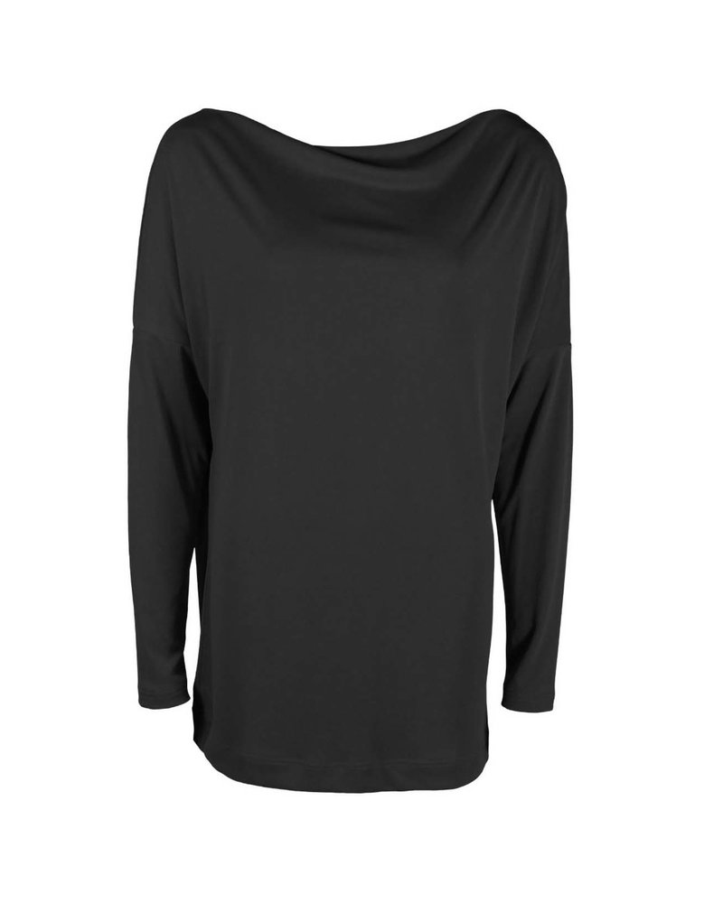 Longlady Shirt Teuntje Modal Zwart